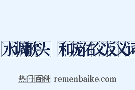 水调歌头·和庞佑父反义词是什么意思的图片